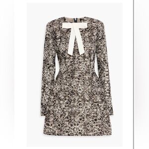 Bronx and Banco Courtney Bow Detailed Embroidered Lace Dress